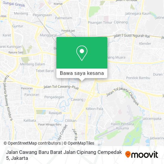 Peta Jalan Cawang Baru Barat Jalan Cipinang Cempedak 5