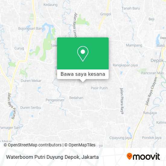 Peta Waterboom Putri Duyung Depok
