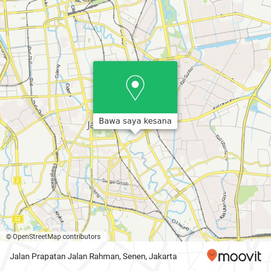 Peta Jalan Prapatan Jalan Rahman, Senen