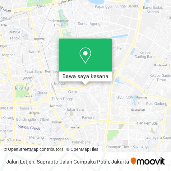 Peta Jalan Letjen. Suprapto Jalan Cempaka Putih