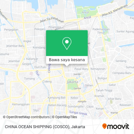 Peta CHINA OCEAN SHIPPING (COSCO)