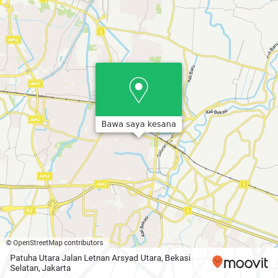 Peta Patuha Utara Jalan Letnan Arsyad Utara, Bekasi Selatan