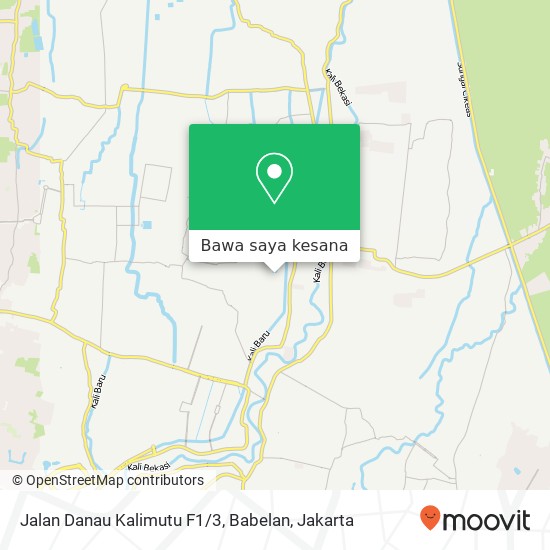 Peta Jalan Danau Kalimutu F1 / 3, Babelan