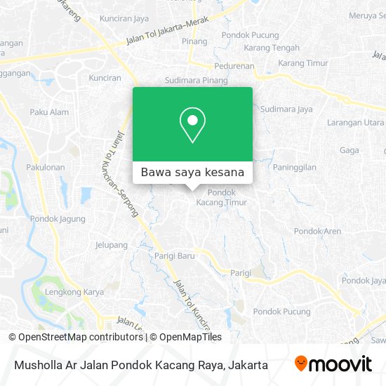 Peta Musholla Ar Jalan Pondok Kacang Raya