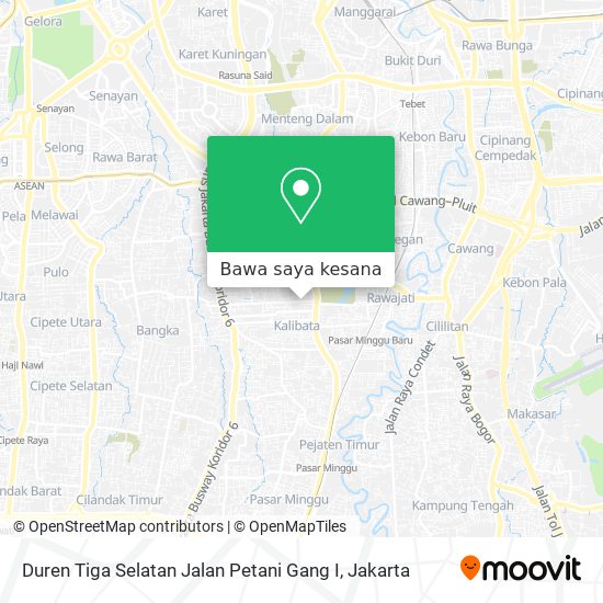Peta Duren Tiga Selatan Jalan Petani Gang I