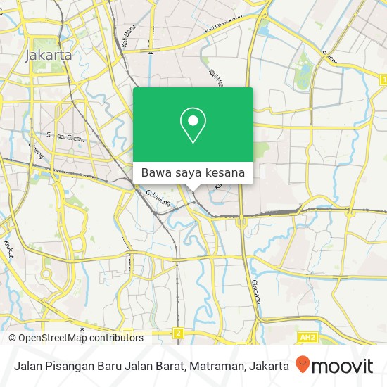 Peta Jalan Pisangan Baru Jalan Barat, Matraman