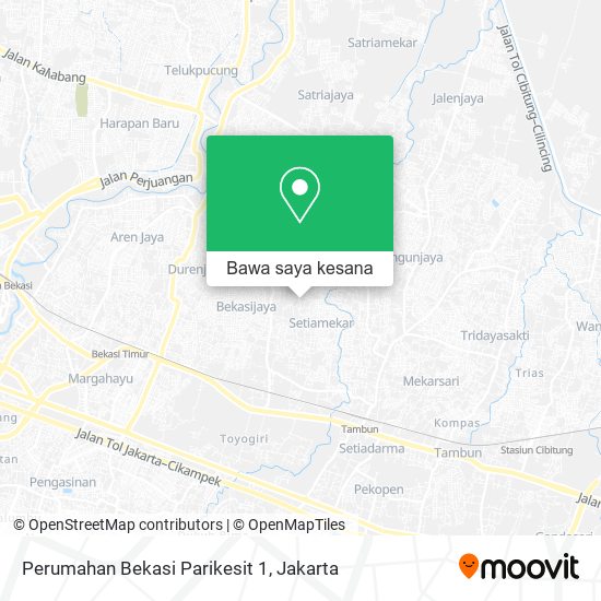 Peta Perumahan Bekasi Parikesit 1