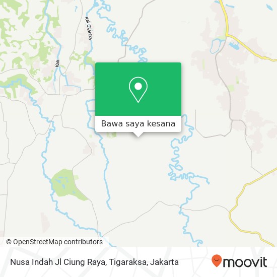 Peta Nusa Indah Jl Ciung Raya, Tigaraksa