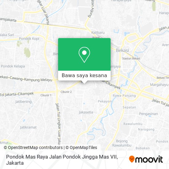 Peta Pondok Mas Raya Jalan Pondok Jingga Mas VII