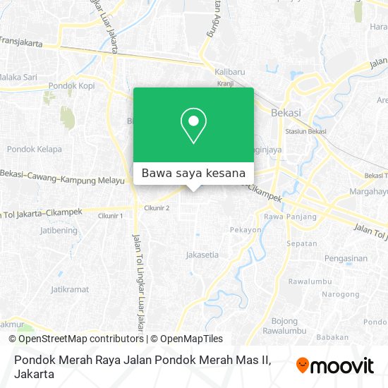 Peta Pondok Merah Raya Jalan Pondok Merah Mas II