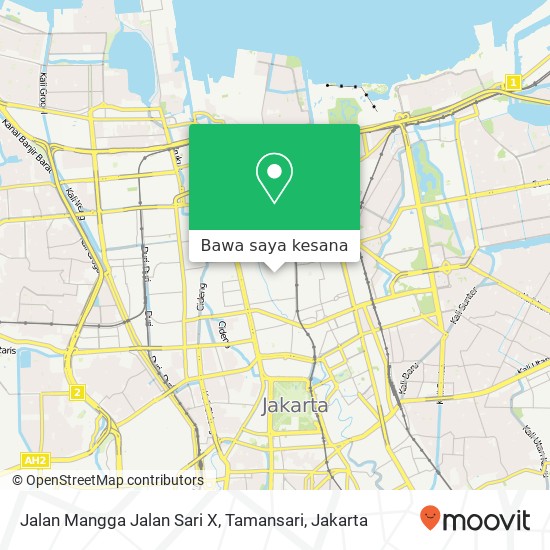 Peta Jalan Mangga Jalan Sari X, Tamansari