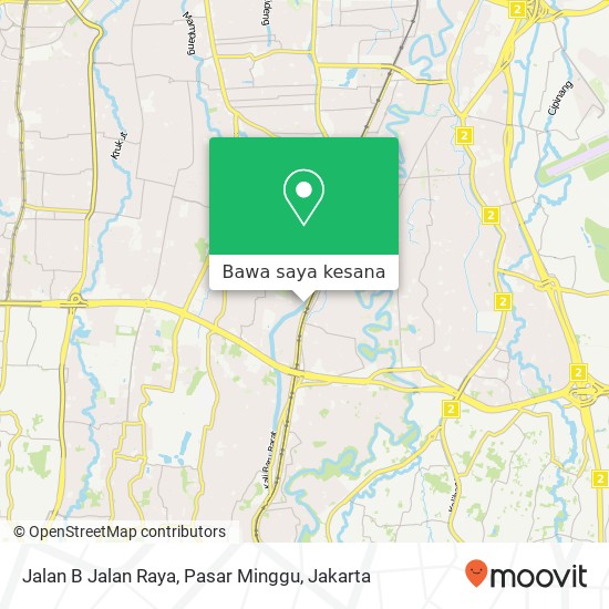 Peta Jalan B Jalan Raya, Pasar Minggu