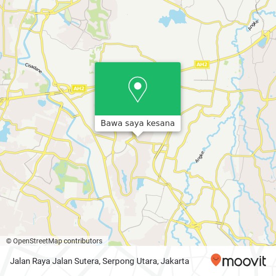 Peta Jalan Raya Jalan Sutera, Serpong Utara