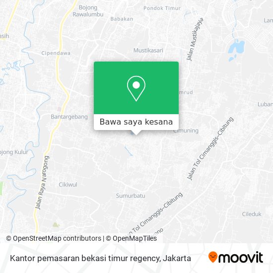 Peta Kantor pemasaran bekasi timur regency
