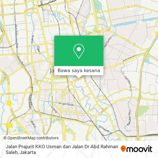 Peta Jalan Prajurit KKO Usman dan Jalan Dr Abd Rahman Saleh