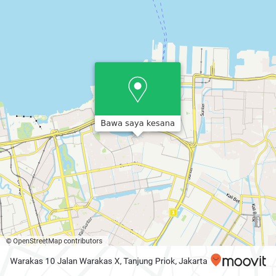 Peta Warakas 10 Jalan Warakas X, Tanjung Priok