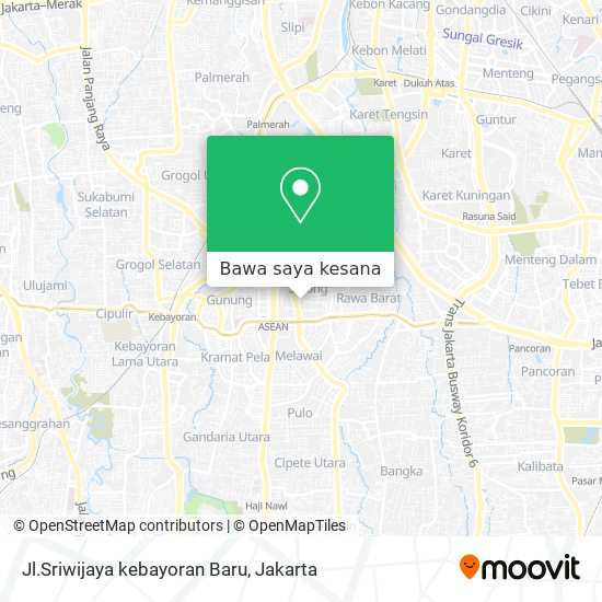 Peta Jl.Sriwijaya kebayoran Baru