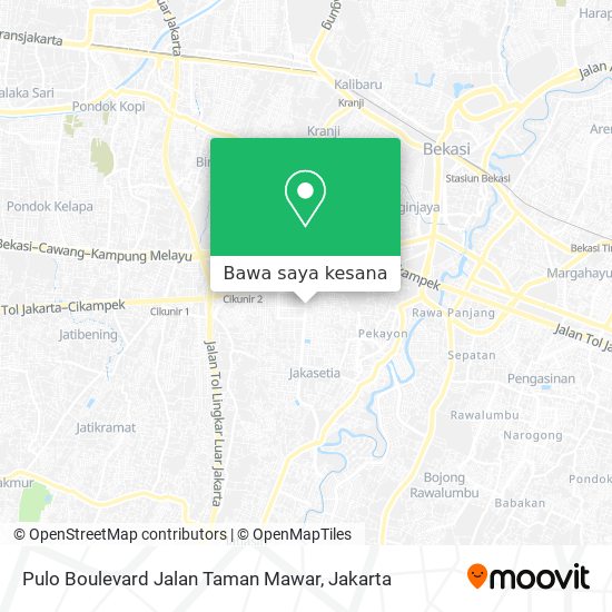 Peta Pulo Boulevard Jalan Taman Mawar