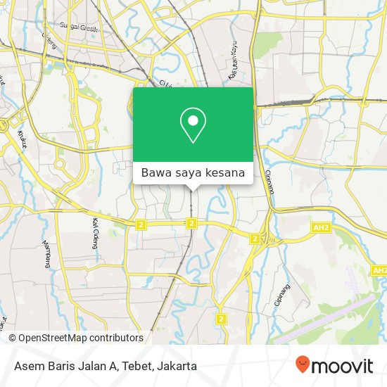 Peta Asem Baris Jalan A, Tebet