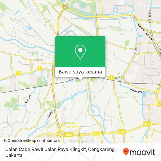 Peta Jalan Cabe Rawit Jalan Raya Klingkit, Cengkareng