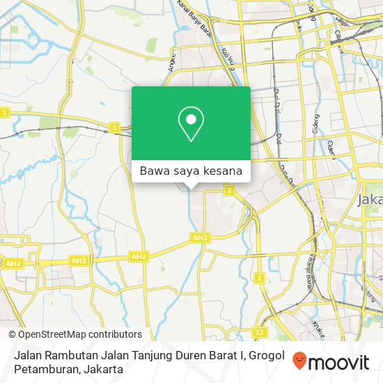 Peta Jalan Rambutan Jalan Tanjung Duren Barat I, Grogol Petamburan