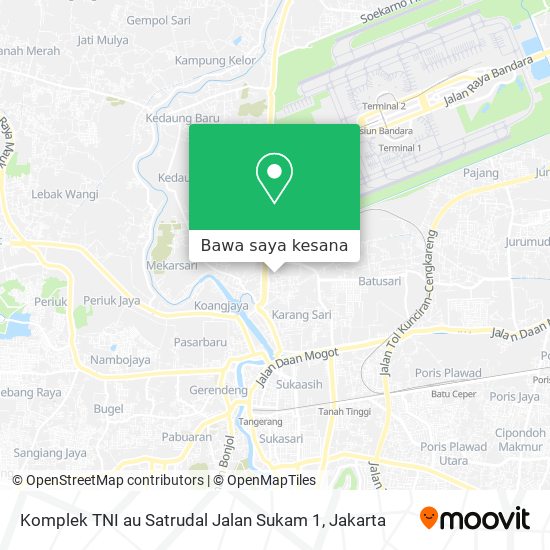 Peta Komplek TNI au Satrudal Jalan Sukam 1