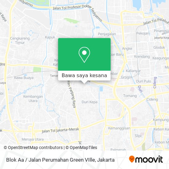 Peta Blok Aa / Jalan Perumahan Green VIlle