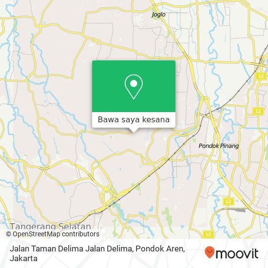 Peta Jalan Taman Delima Jalan Delima, Pondok Aren