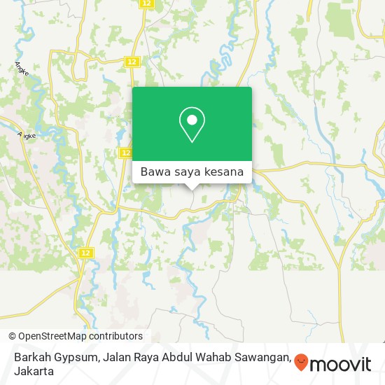 Peta Barkah Gypsum, Jalan Raya Abdul Wahab Sawangan