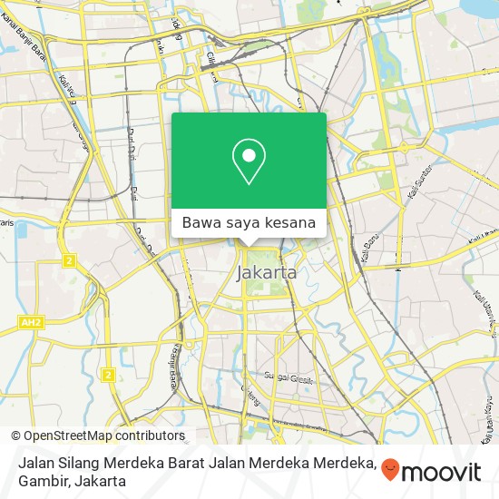 Peta Jalan Silang Merdeka Barat Jalan Merdeka Merdeka, Gambir