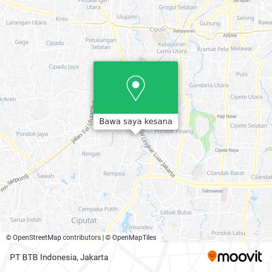 Peta PT BTB Indonesia