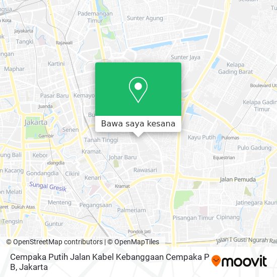 Peta Cempaka Putih Jalan Kabel Kebanggaan Cempaka P B