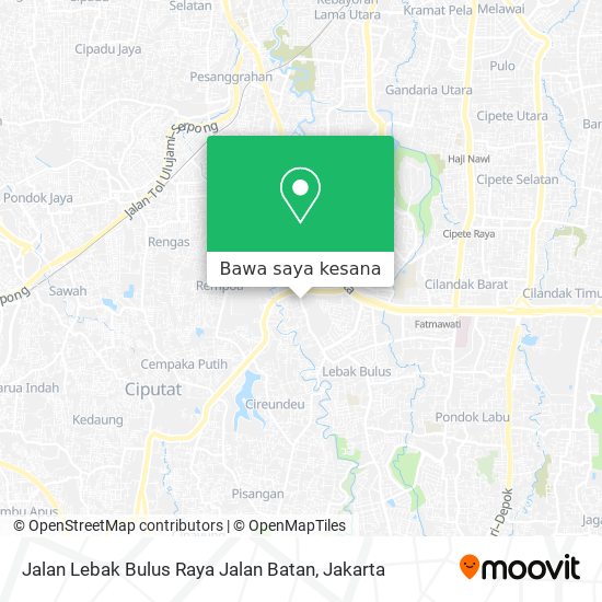 Peta Jalan Lebak Bulus Raya Jalan Batan