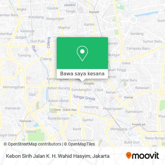 Peta Kebon Sirih Jalan K. H. Wahid Hasyim