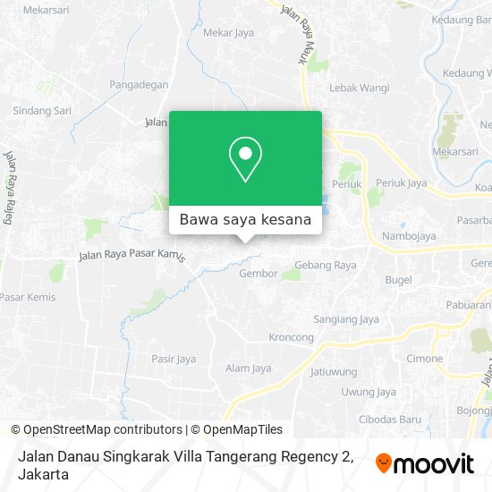 Peta Jalan Danau Singkarak Villa Tangerang Regency 2