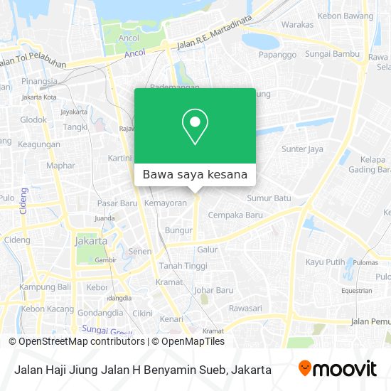 Peta Jalan Haji Jiung Jalan H Benyamin Sueb