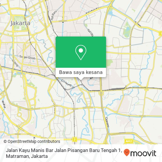 Peta Jalan Kayu Manis Bar Jalan Pisangan Baru Tengah 1, Matraman