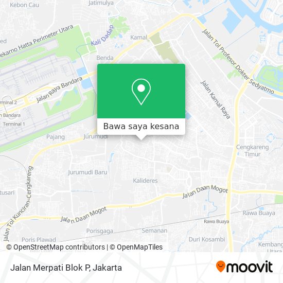 Peta Jalan Merpati Blok P