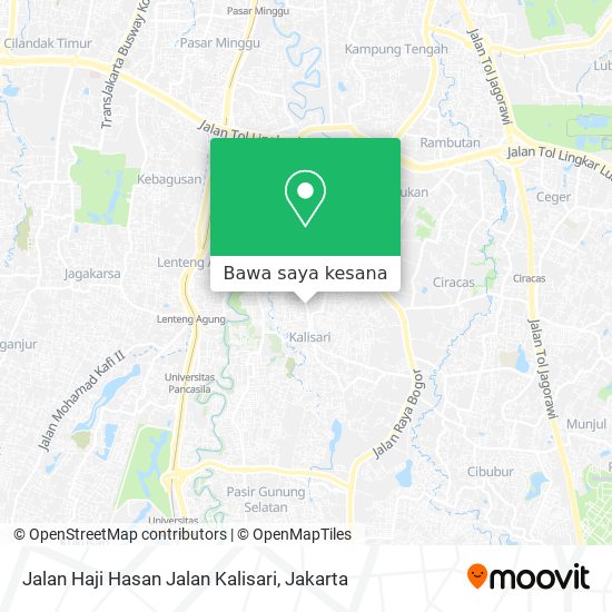 Peta Jalan Haji Hasan Jalan Kalisari