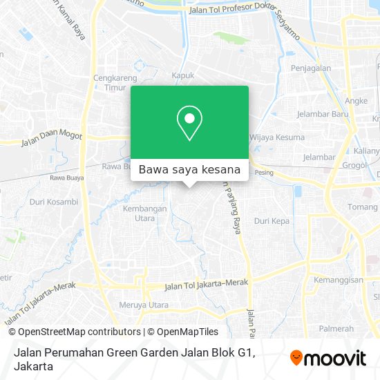 Peta Jalan Perumahan Green Garden Jalan Blok G1