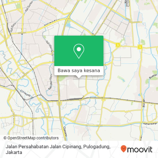 Peta Jalan Persahabatan Jalan Cipinang, Pulogadung