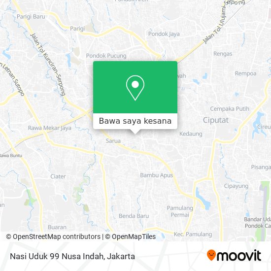 Peta Nasi Uduk  99 Nusa Indah