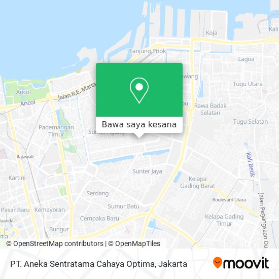 Peta PT. Aneka Sentratama Cahaya Optima