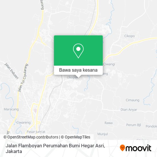 Peta Jalan Flamboyan Perumahan Bumi Hegar Asri, Purwakarta 41118