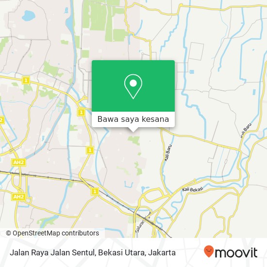 Peta Jalan Raya Jalan Sentul, Bekasi Utara