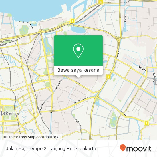 Peta Jalan Haji Tempe 2, Tanjung Priok