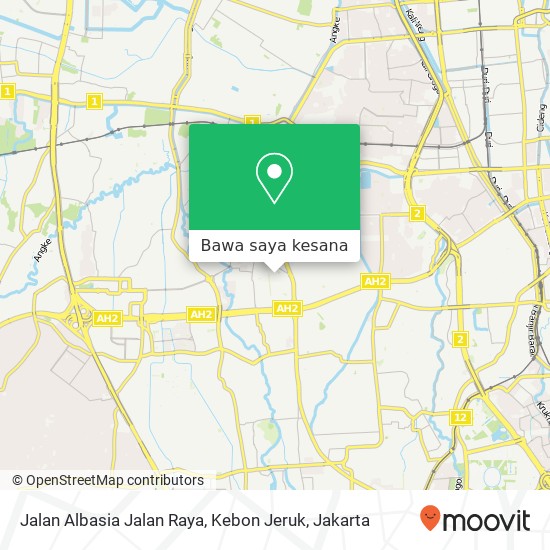 Peta Jalan Albasia Jalan Raya, Kebon Jeruk