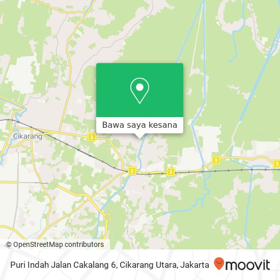 Peta Puri Indah Jalan Cakalang 6, Cikarang Utara