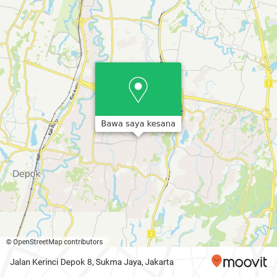 Peta Jalan Kerinci Depok 8, Sukma Jaya