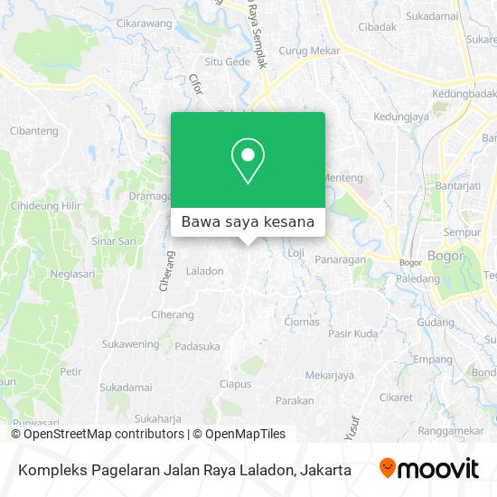 Peta Kompleks Pagelaran Jalan Raya Laladon